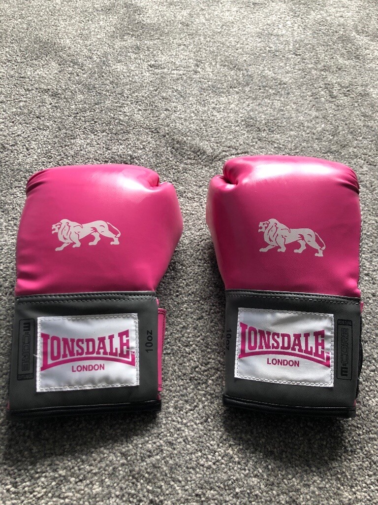 lonsdale pink boxing gloves